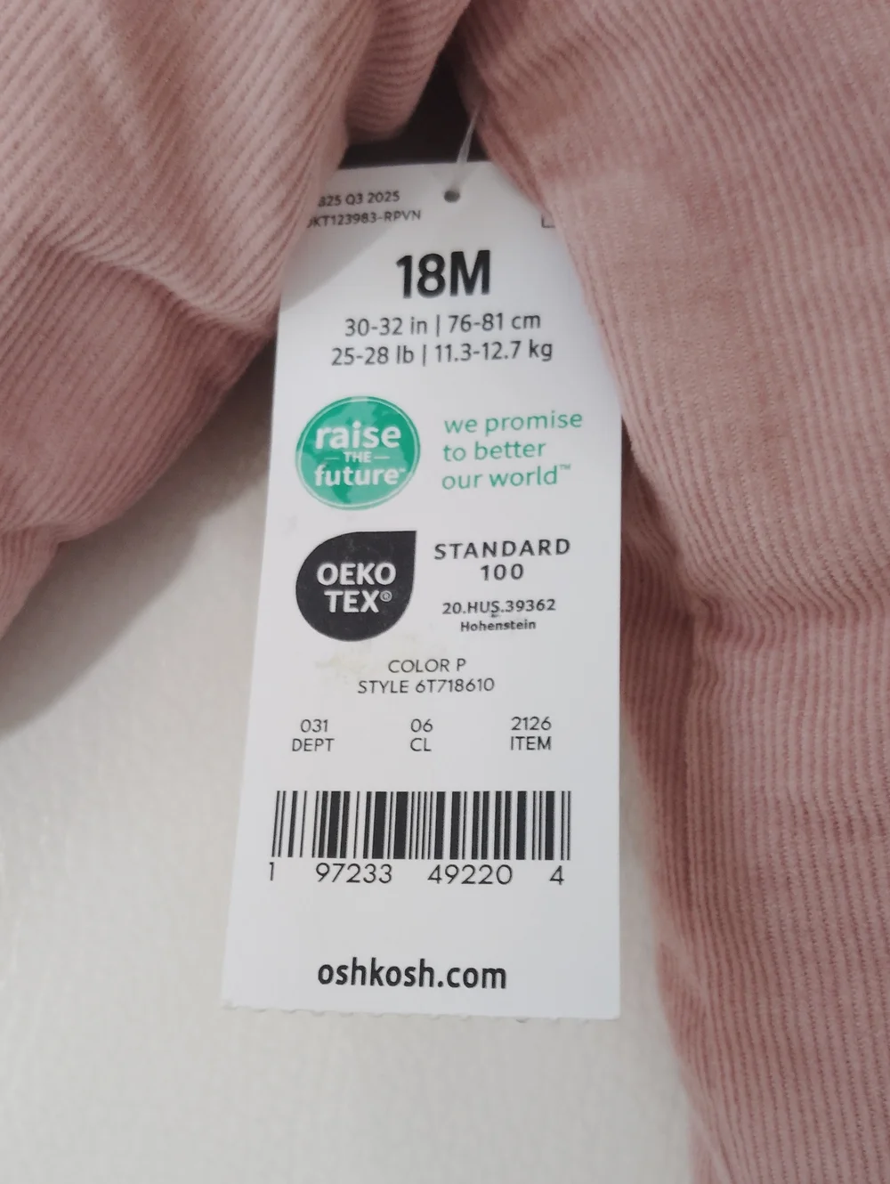 OshKosh B'gosh Pink Quilted Coat